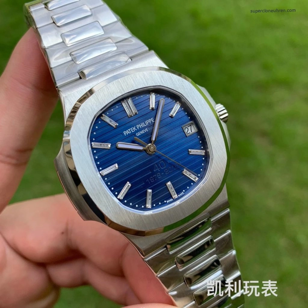 1:1 Super Clone Uhr Patek Philippe Nautilus 5711/1P diamantbesetzte Jubiläumsausführung 40mm