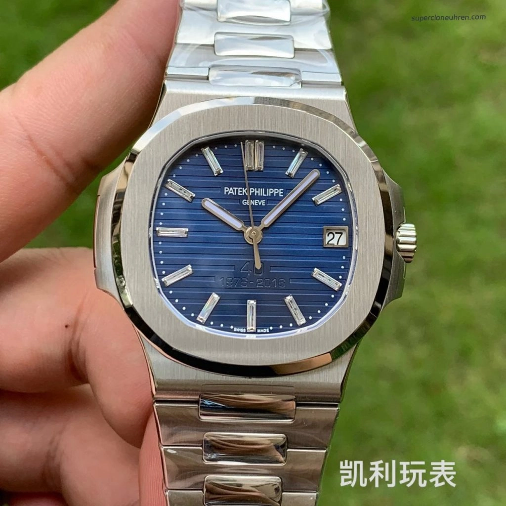 1:1 Super Clone Uhr Patek Philippe Nautilus 5711/1P diamantbesetzte Jubiläumsausführung 40mm