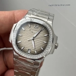 Premium Replica Uhr Patek Philippe Nautilus 7118/1200A-011 Edelstahl mit Diamantbesatz 35,2 mm
