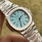 Super Clone Patek Philippe Nautilus 5711/1A-018 mit blauem Zifferblatt und Edelstahlarmband 40 mm