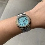Super Clone Patek Philippe Nautilus 5711/1A-018 mit blauem Zifferblatt und Edelstahlarmband 40 mm