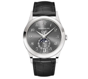 Premium Replica Uhr Patek Philippe Komplikationen 5396G-014 ultraflach mit Lederarmband 38,5mm