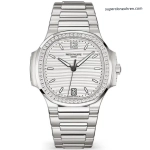Super Clone Patek Philippe Nautilus 7118/1200A-010 Edelstahl mit Diamantlünette 35,2 mm
