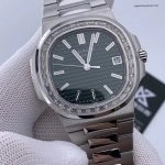 Premium Replica Uhr Patek Philippe Nautilus 5711/1300A-001 mit Baguette-Diamantlünette 40mm