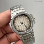 Premium Replica Uhr Patek Philippe Nautilus 7118/1A-011 Edelstahl mit grauem Zifferblatt 35,2 mm
