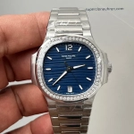 Premium Replica Uhr Patek Philippe Nautilus 7118/1200A-001 mit Diamantlünette 35,2 mm
