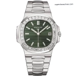 Premium Replica Uhr Patek Philippe Nautilus 5711/1300A-001 mit Baguette-Diamantlünette 40mm