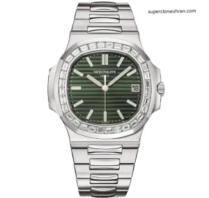 Premium Replica Uhr Patek Philippe Nautilus 5711/1300A-001 mit Baguette-Diamantlünette 40mm