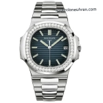 Premium Replica Uhr Patek Philippe Nautilus 5713/1G-010 mit Diamantlünette aus Edelstahl 40mm