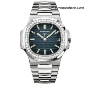 Premium Replica Uhr Patek Philippe Nautilus 5713/1G-010 mit Diamantlünette aus Edelstahl 40mm