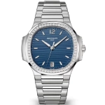 Premium Replica Uhr Patek Philippe Nautilus 7118/1200A-001 mit Diamantlünette 35,2 mm