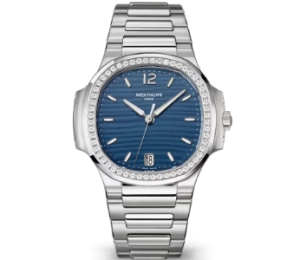 Premium Replica Uhr Patek Philippe Nautilus 7118/1200A-001 mit Diamantlünette 35,2 mm