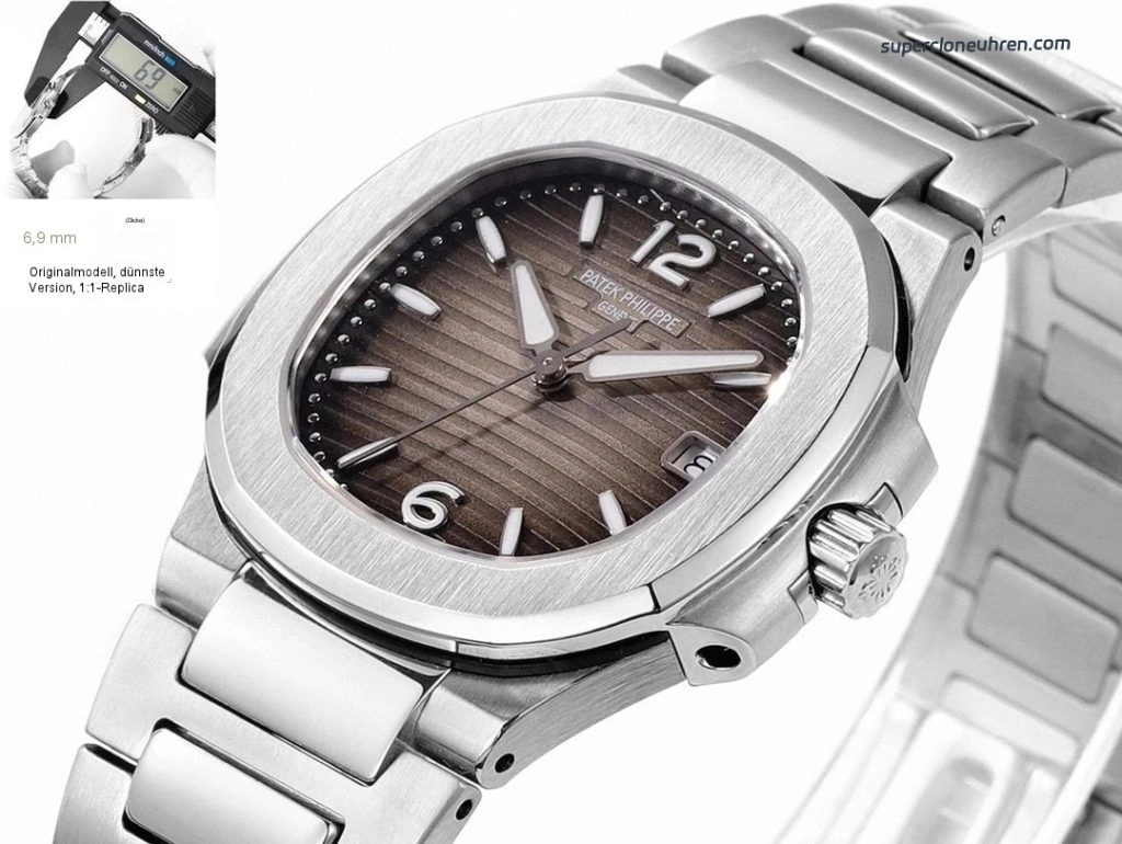 Premium Replica Uhr Patek Philippe Nautilus 7010/1G-012 Edelstahl mit Diamantbesatz 32 mm