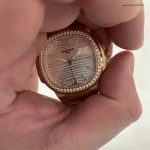 Premium Replica Uhr Patek Philippe Nautilus 7118/1200R-001 Roségold mit Diamantlünette 35,2 mm