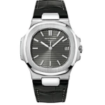 Super Clone Patek Philippe Nautilus 5711G-001 mit ultraflachem Edelstahlgehäuse und Lederarmband 40 mm