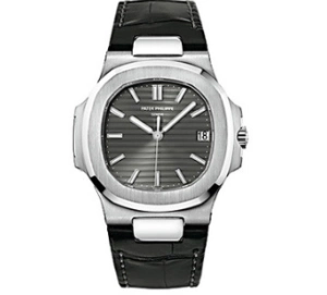 Super Clone Patek Philippe Nautilus 5711G-001 mit ultraflachem Edelstahlgehäuse und Lederarmband 40 mm