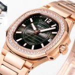 Premium Replica Uhr Patek Philippe Nautilus 7010/1R-010 Roségold mit Diamantbesatz 32mm