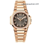 Premium Replica Uhr Patek Philippe Nautilus 7010/1R-010 Roségold mit Diamantbesatz 32mm