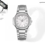 Premium Replica Uhr Patek Philippe Nautilus 7010-1g-001 aus Edelstahl mit Diamantbesatz 32mm