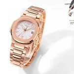 Premium Replica Uhr Patek Philippe Nautilus 7010/1R-011 Roségold mit Diamantbesatz 32 mm