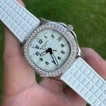 Premium Replica Uhr Patek Philippe Aquanaut 5067A-011 aus Edelstahl mit Diamantbesatz 35,6 mm