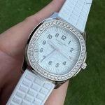 Premium Replica Uhr Patek Philippe Aquanaut 5067A-011 aus Edelstahl mit Diamantbesatz 35,6 mm