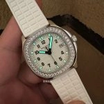 Premium Replica Uhr Patek Philippe Aquanaut 5067A-011 aus Edelstahl mit Diamantbesatz 35,6 mm