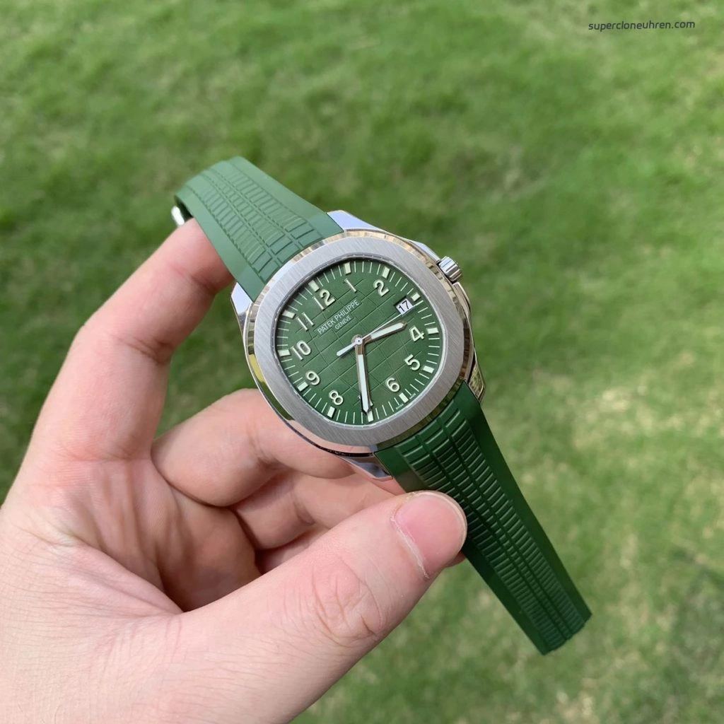 1:1 Super Clone Uhr Patek Philippe Aquanaut 5168G-010 Grünes Zifferblatt 42mm