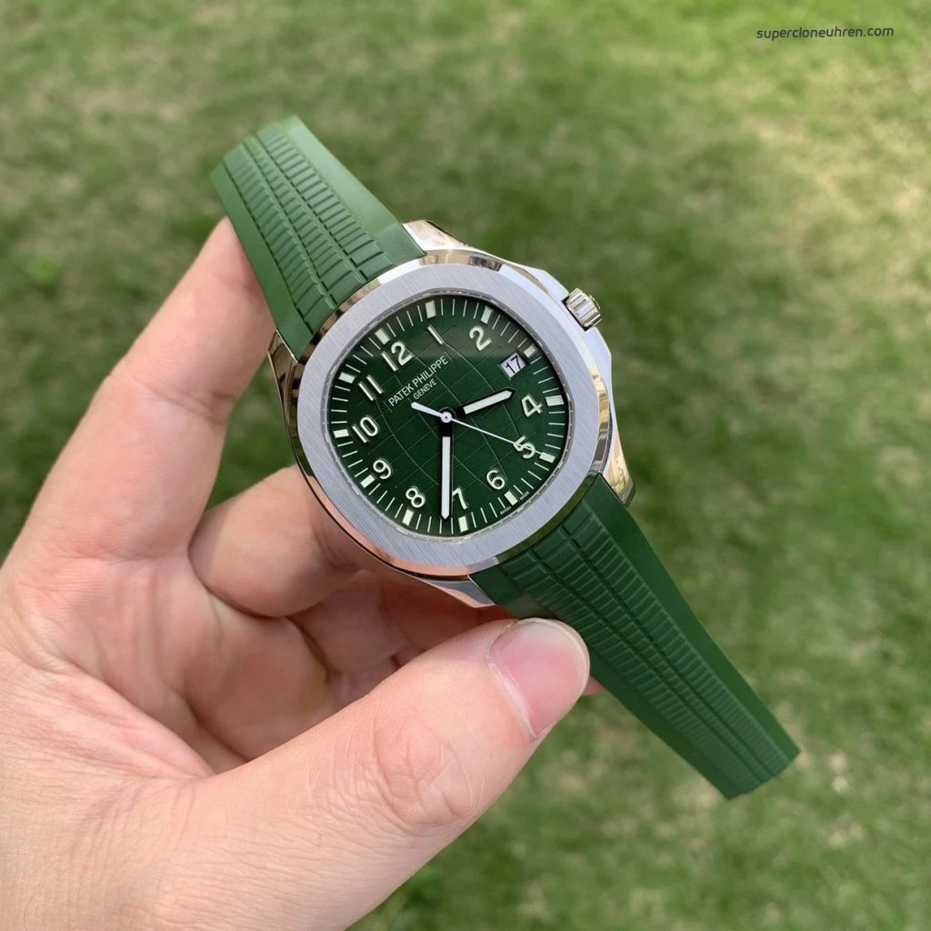 1:1 Super Clone Uhr Patek Philippe Aquanaut 5168G-010 Grünes Zifferblatt 42mm