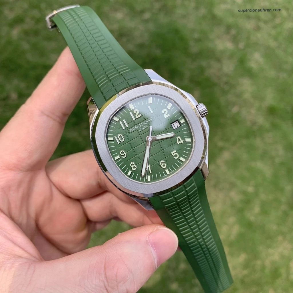 1:1 Super Clone Uhr Patek Philippe Aquanaut 5168G-010 Grünes Zifferblatt 42mm