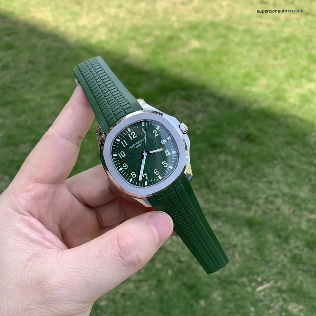 1:1 Super Clone Uhr Patek Philippe Aquanaut 5168G-010 Grünes Zifferblatt 42mm
