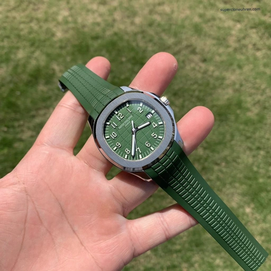 1:1 Super Clone Uhr Patek Philippe Aquanaut 5168G-010 Grünes Zifferblatt 42mm