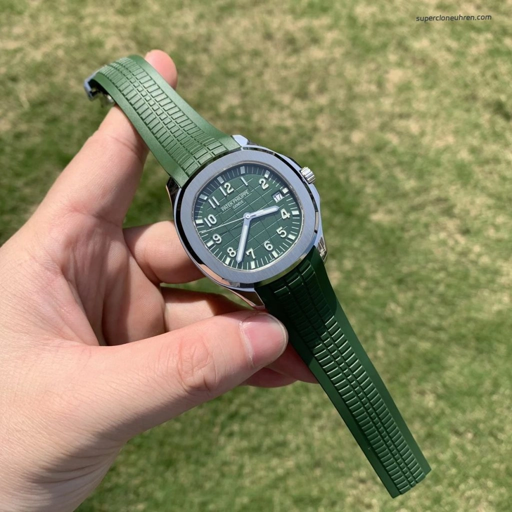 1:1 Super Clone Uhr Patek Philippe Aquanaut 5168G-010 Grünes Zifferblatt 42mm