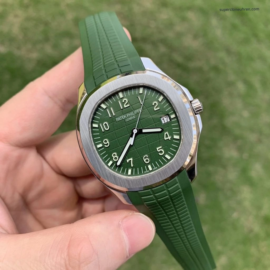 1:1 Super Clone Uhr Patek Philippe Aquanaut 5168G-010 Grünes Zifferblatt 42mm