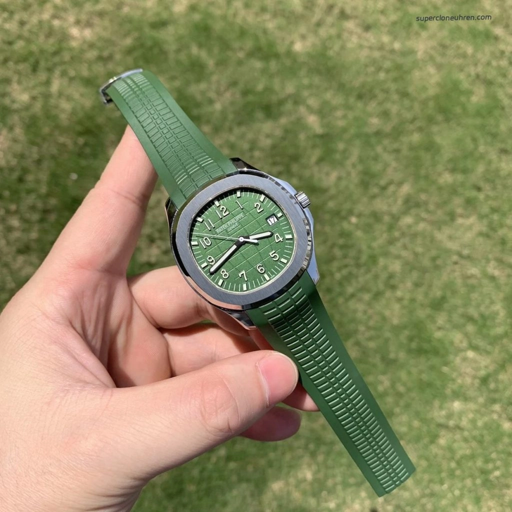 1:1 Super Clone Uhr Patek Philippe Aquanaut 5168G-010 Grünes Zifferblatt 42mm