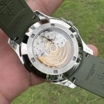 1:1 Super Clone Uhr Patek Philippe Aquanaut 5168G-010 Grünes Zifferblatt Fluorkautschuk Armband 42mm