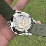 1:1 Super Clone Uhr Patek Philippe Aquanaut 5168G-010 Grünes Zifferblatt Fluorkautschuk Armband 42mm