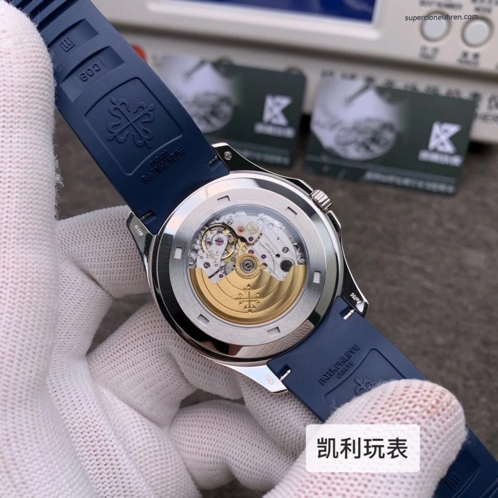1:1 Super Clone Uhr Patek Philippe Aquanaut 5168G-001 Blaues Zifferblatt Edelstahl 42mm