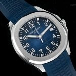 1:1 Super Clone Uhr Patek Philippe Aquanaut 5168G-001 Blaues Zifferblatt Edelstahl 42mm