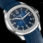 1:1 Super Clone Uhr Patek Philippe Aquanaut 5168G-001 Blaues Zifferblatt Edelstahl 42mm