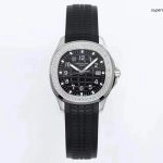 Premium Replica Uhr Patek Philippe Aquanaut 5267/200A-001 mit Diamantlünette und Kautschukband 38,8 mm
