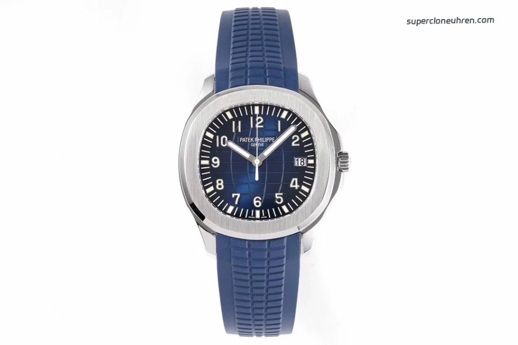 1:1 Super Clone Uhr Patek Philippe Aquanaut 5168G-001 Blaues Zifferblatt Kautschukband 42mm