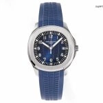 1:1 Super Clone Uhr Patek Philippe Aquanaut 5168G-001 Blaues Zifferblatt Kautschukband 42mm