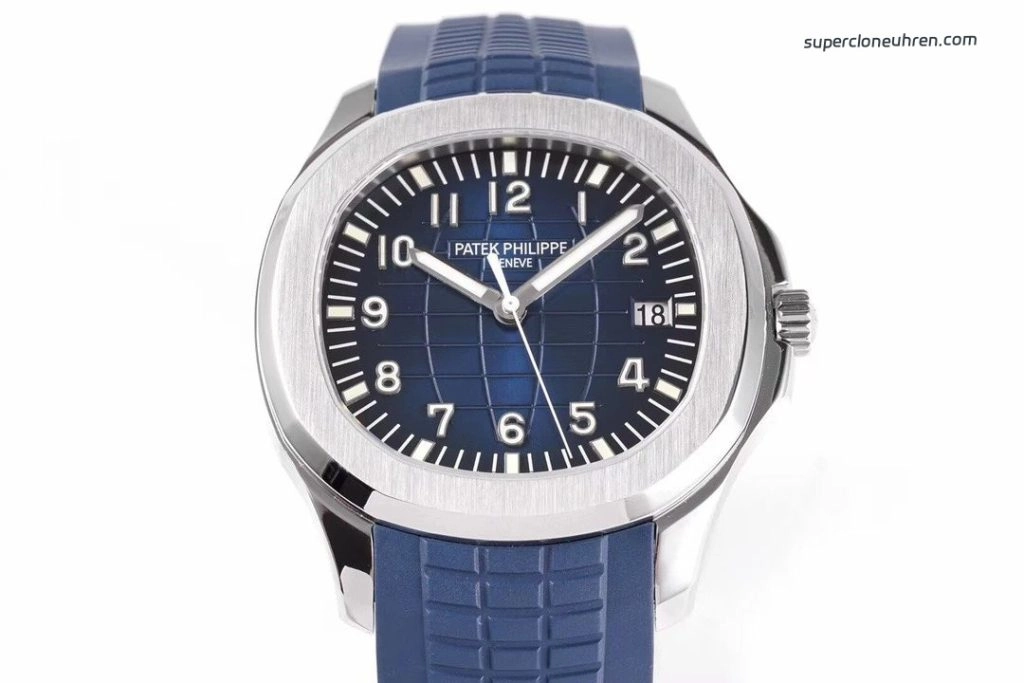 1:1 Super Clone Uhr Patek Philippe Aquanaut 5168G-001 Blaues Zifferblatt Kautschukband 42mm