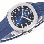 1:1 Super Clone Uhr Patek Philippe Aquanaut 5168G-001 Blaues Zifferblatt Kautschukband 42mm