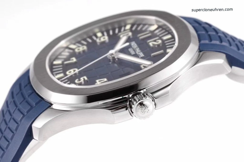 1:1 Super Clone Uhr Patek Philippe Aquanaut 5168G-001 Blaues Zifferblatt Kautschukband 42mm