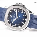 1:1 Super Clone Uhr Patek Philippe Aquanaut 5168G-001 Blaues Zifferblatt Kautschukband 42mm