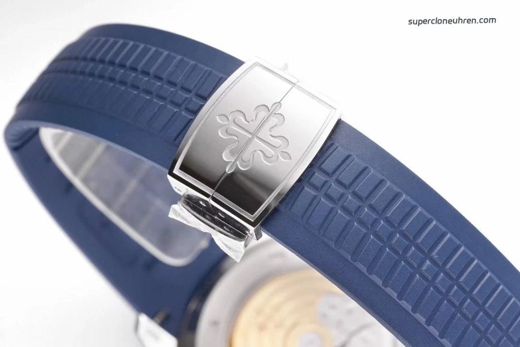 1:1 Super Clone Uhr Patek Philippe Aquanaut 5168G-001 Blaues Zifferblatt Kautschukband 42mm