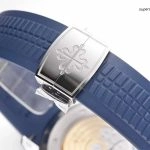 1:1 Super Clone Uhr Patek Philippe Aquanaut 5168G-001 Blaues Zifferblatt Kautschukband 42mm