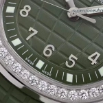 Premium Replica Uhr Patek Philippe Aquanaut 5267/200A-011 mit Diamantlünette und Kautschukband 38,8 mm
